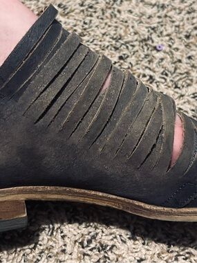 Free People Dark Brown Cutout Ankle Boots